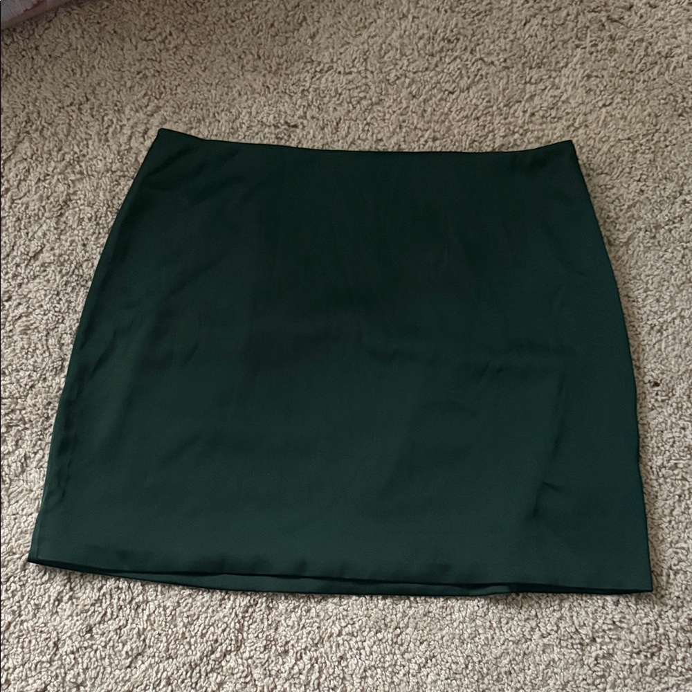 Sunday Best Dark Green Mini Skirt